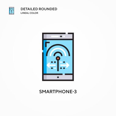 Akıllı Telefon-3 vektör simgesi. Modern vektör illüstrasyon kavramları. Düzenlemesi ve kişiselleştirmesi kolay.