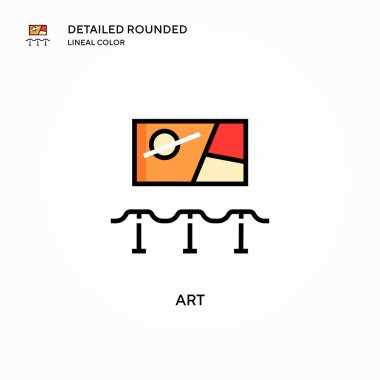 Sanat vektör simgesi. Modern vektör illüstrasyon kavramları. Düzenlemesi ve kişiselleştirmesi kolay.