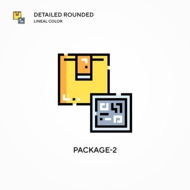 Paket-2 vektör simgesi. Modern vektör illüstrasyon kavramları. Düzenlemesi ve kişiselleştirmesi kolay.