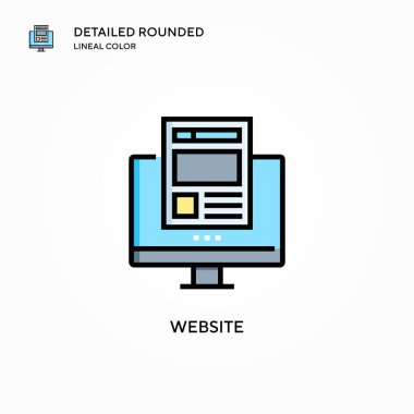 Web sitesi vektör simgesi. Modern vektör illüstrasyon kavramları. Düzenlemesi ve kişiselleştirmesi kolay.