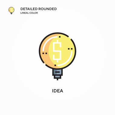 Fikir vektör simgesi. Modern vektör illüstrasyon kavramları. Düzenlemesi ve kişiselleştirmesi kolay.