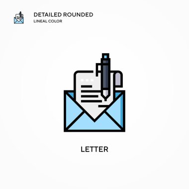 Harf vektör simgesi. Modern vektör illüstrasyon kavramları. Düzenlemesi ve kişiselleştirmesi kolay.