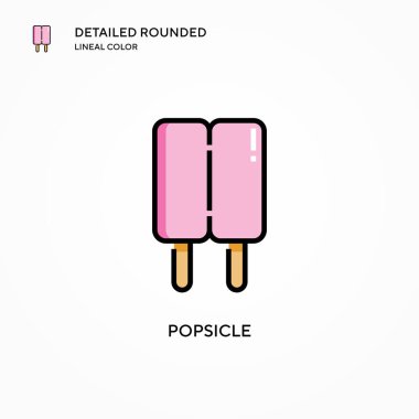 Dondurma vektör simgesi. Modern vektör illüstrasyon kavramları. Düzenlemesi ve kişiselleştirmesi kolay.