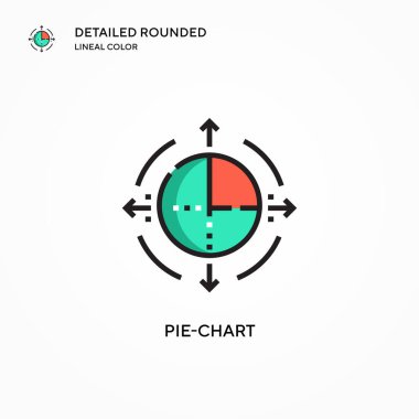 Pasta grafiği vektör simgesi. Modern vektör illüstrasyon kavramları. Düzenlemesi ve kişiselleştirmesi kolay.