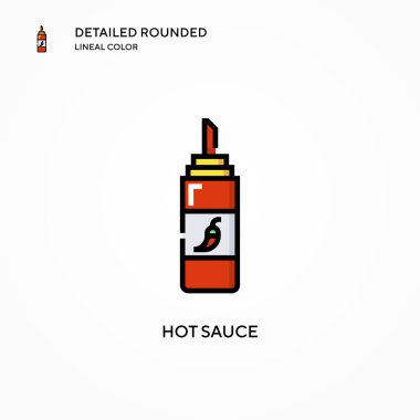 Acı sos vektör simgesi. Modern vektör illüstrasyon kavramları. Düzenlemesi ve kişiselleştirmesi kolay.