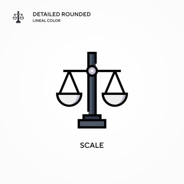 Vektör simgesini ölçekle. Modern vektör illüstrasyon kavramları. Düzenlemesi ve kişiselleştirmesi kolay.