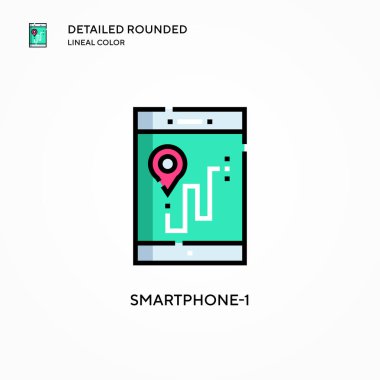Akıllı Telefon-1 vektör simgesi. Modern vektör illüstrasyon kavramları. Düzenlemesi ve kişiselleştirmesi kolay.