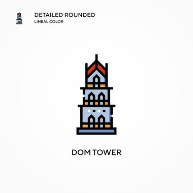 Dom kule vektör simgesi. Modern vektör illüstrasyon kavramları. Düzenlemesi ve kişiselleştirmesi kolay.