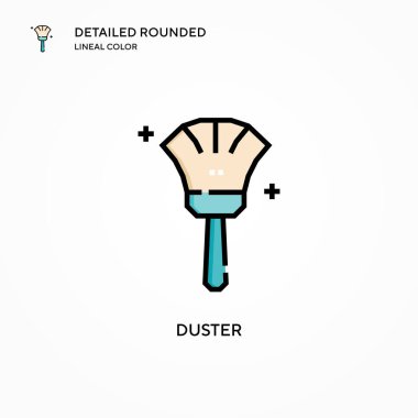 Duster vektör simgesi. Modern vektör illüstrasyon kavramları. Düzenlemesi ve kişiselleştirmesi kolay.