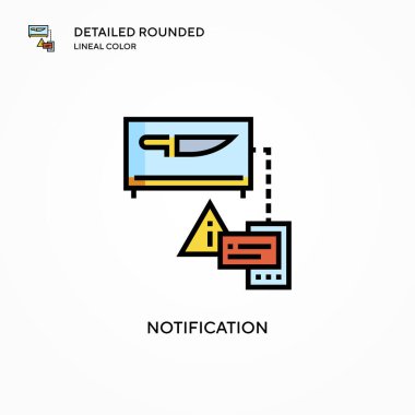 Uyarı vektör simgesi. Modern vektör illüstrasyon kavramları. Düzenlemesi ve kişiselleştirmesi kolay.