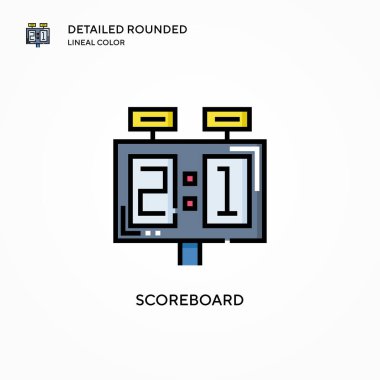 Skor tahtası vektör simgesi. Modern vektör illüstrasyon kavramları. Düzenlemesi ve kişiselleştirmesi kolay.