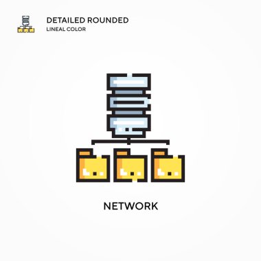 Ağ vektör simgesi. Modern vektör illüstrasyon kavramları. Düzenlemesi ve kişiselleştirmesi kolay.