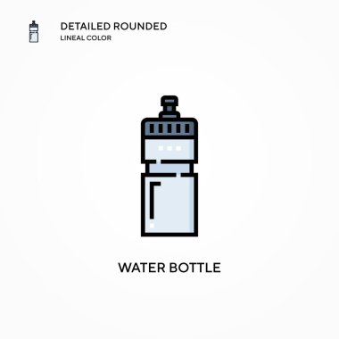Su şişesi vektör simgesi. Modern vektör illüstrasyon kavramları. Düzenlemesi ve kişiselleştirmesi kolay.
