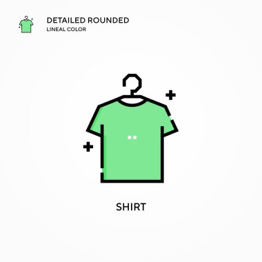 Gömlek vektör simgesi. Modern vektör illüstrasyon kavramları. Düzenlemesi ve kişiselleştirmesi kolay.