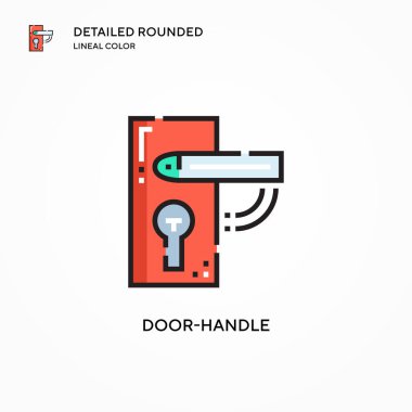 Kapı kolu vektör simgesi. Modern vektör illüstrasyon kavramları. Düzenlemesi ve kişiselleştirmesi kolay.