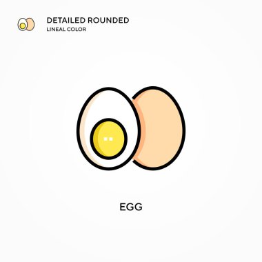 Yumurta vektör simgesi. Modern vektör illüstrasyon kavramları. Düzenlemesi ve kişiselleştirmesi kolay.