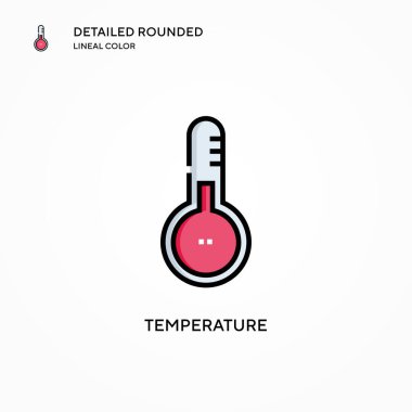 Sıcaklık vektör simgesi. Modern vektör illüstrasyon kavramları. Düzenlemesi ve kişiselleştirmesi kolay.