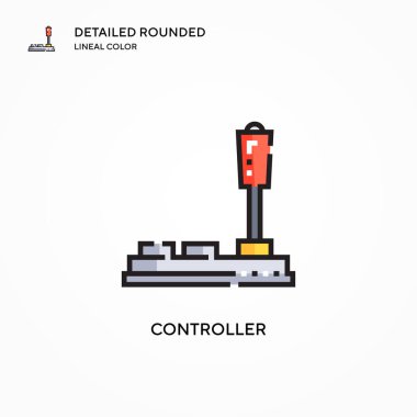 Denetleyici vektör simgesi. Modern vektör illüstrasyon kavramları. Düzenlemesi ve kişiselleştirmesi kolay.