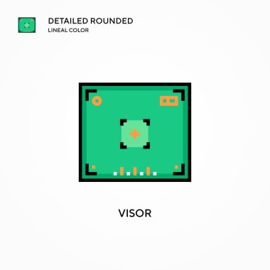 Vizör vektör simgesi. Modern vektör illüstrasyon kavramları. Düzenlemesi ve kişiselleştirmesi kolay.