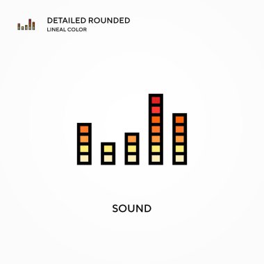Ses vektör simgesi. Modern vektör illüstrasyon kavramları. Düzenlemesi ve kişiselleştirmesi kolay.