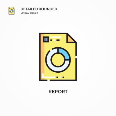 Vektör simgesini rapor et. Modern vektör illüstrasyon kavramları. Düzenlemesi ve kişiselleştirmesi kolay.