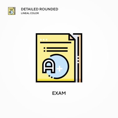 Sınav vektör simgesi. Modern vektör illüstrasyon kavramları. Düzenlemesi ve kişiselleştirmesi kolay.