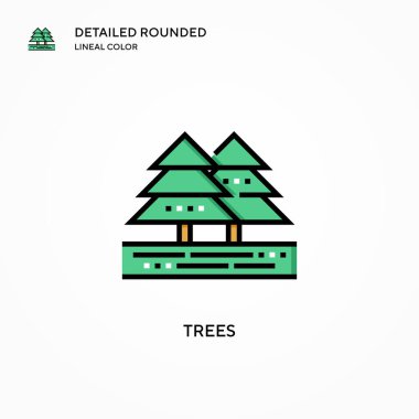 Ağaçların vektör simgesi. Modern vektör illüstrasyon kavramları. Düzenlemesi ve kişiselleştirmesi kolay.
