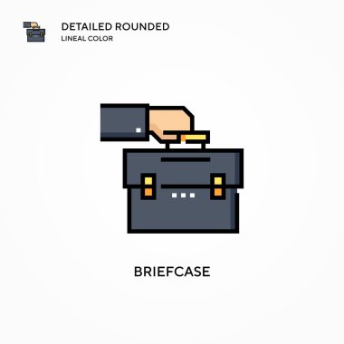 Evrak çantası vektör simgesi. Modern vektör illüstrasyon kavramları. Düzenlemesi ve kişiselleştirmesi kolay.