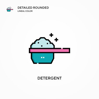 Deterjan vektör simgesi. Modern vektör illüstrasyon kavramları. Düzenlemesi ve kişiselleştirmesi kolay.