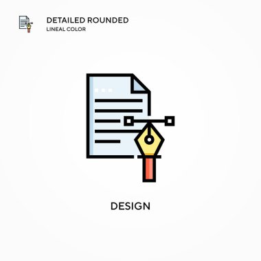Tasarım vektör simgesi. Modern vektör illüstrasyon kavramları. Düzenlemesi ve kişiselleştirmesi kolay.