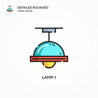 Lamba-1 vektör simgesi. Modern vektör illüstrasyon kavramları. Düzenlemesi ve kişiselleştirmesi kolay.