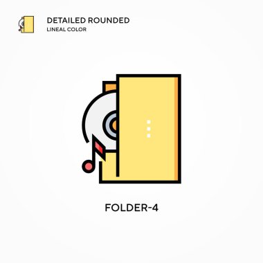 Dizin-4 vektör simgesi. Modern vektör illüstrasyon kavramları. Düzenlemesi ve kişiselleştirmesi kolay.