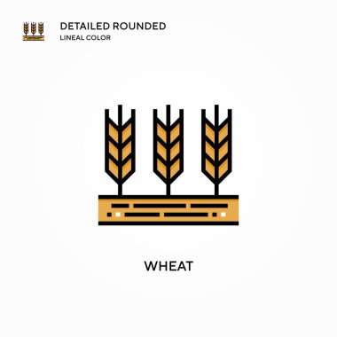 Buğday vektör simgesi. Modern vektör illüstrasyon kavramları. Düzenlemesi ve kişiselleştirmesi kolay.