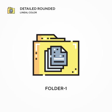 Dizin-1 vektör simgesi. Modern vektör illüstrasyon kavramları. Düzenlemesi ve kişiselleştirmesi kolay.