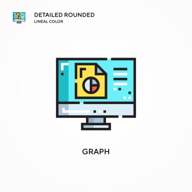 Grafik vektör simgesi. Modern vektör illüstrasyon kavramları. Düzenlemesi ve kişiselleştirmesi kolay.