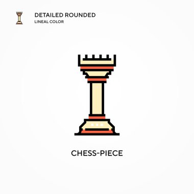 Satranç taşı vektör simgesi. Modern vektör illüstrasyon kavramları. Düzenlemesi ve kişiselleştirmesi kolay.