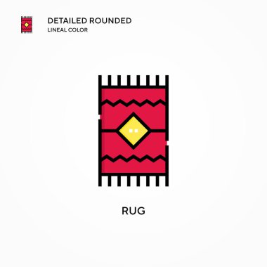 Rug vektör simgesi. Modern vektör illüstrasyon kavramları. Düzenlemesi ve kişiselleştirmesi kolay.