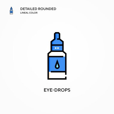 Göz damlası vektör simgesi. Modern vektör illüstrasyon kavramları. Düzenlemesi ve kişiselleştirmesi kolay.