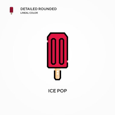 Buz popu vektör simgesi. Modern vektör illüstrasyon kavramları. Düzenlemesi ve kişiselleştirmesi kolay.