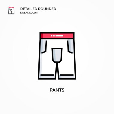 Pantolon vektör simgesi. Modern vektör illüstrasyon kavramları. Düzenlemesi ve kişiselleştirmesi kolay.