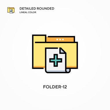 Dizin-12 vektör simgesi. Modern vektör illüstrasyon kavramları. Düzenlemesi ve kişiselleştirmesi kolay.