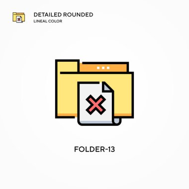 Dizin-13 vektör simgesi. Modern vektör illüstrasyon kavramları. Düzenlemesi ve kişiselleştirmesi kolay.
