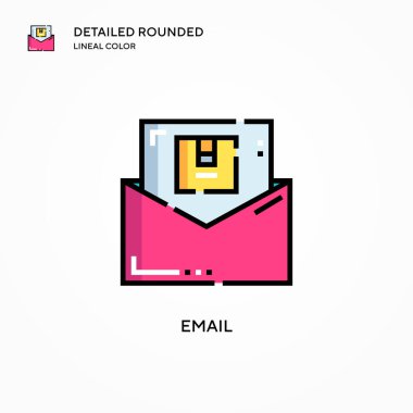 E- posta vektör simgesi. Modern vektör illüstrasyon kavramları. Düzenlemesi ve kişiselleştirmesi kolay.