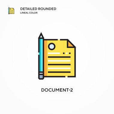 Belge-2 vektör simgesi. Modern vektör illüstrasyon kavramları. Düzenlemesi ve kişiselleştirmesi kolay.