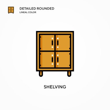 Vektör simgesi rafa kaldırılıyor. Modern vektör illüstrasyon kavramları. Düzenlemesi ve kişiselleştirmesi kolay.