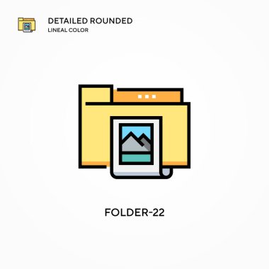 Dizin-22 vektör simgesi. Modern vektör illüstrasyon kavramları. Düzenlemesi ve kişiselleştirmesi kolay.