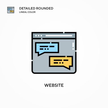Web sitesi vektör simgesi. Modern vektör illüstrasyon kavramları. Düzenlemesi ve kişiselleştirmesi kolay.