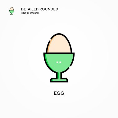 Yumurta vektör simgesi. Modern vektör illüstrasyon kavramları. Düzenlemesi ve kişiselleştirmesi kolay.