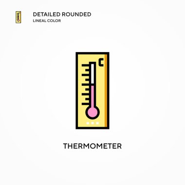 Termometre vektör simgesi. Modern vektör illüstrasyon kavramları. Düzenlemesi ve kişiselleştirmesi kolay.