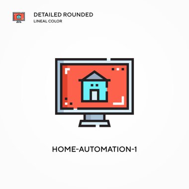Ev-otomasyon-1 vektör simgesi. Modern vektör illüstrasyon kavramları. Düzenlemesi ve kişiselleştirmesi kolay.